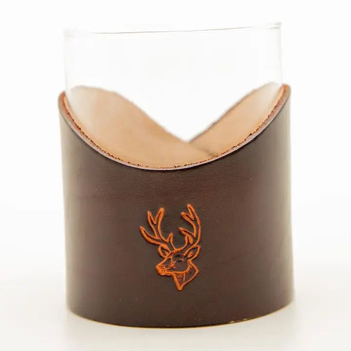 Handcrafted Leather Rocks Glass