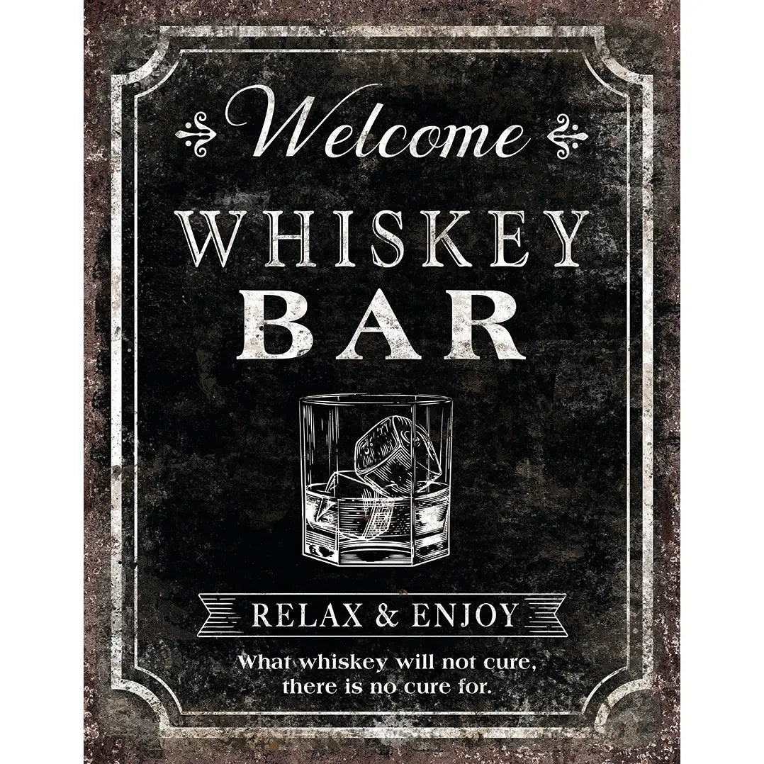 Whiskey Bar Tin Sign