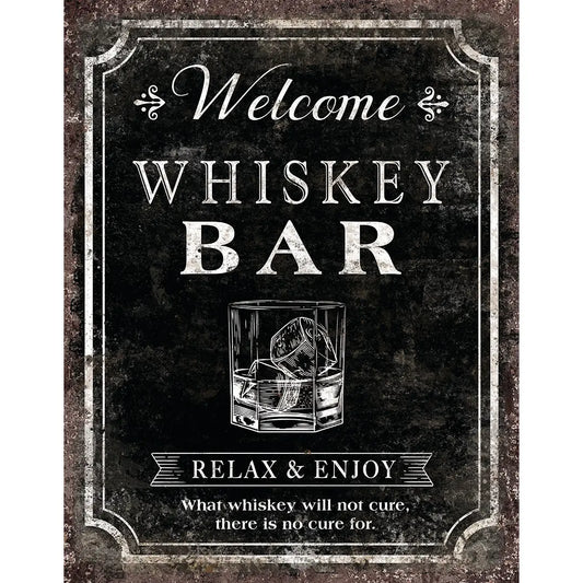 Whiskey Bar Tin Sign