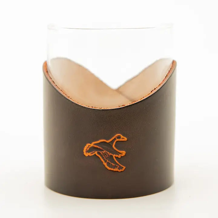Handcrafted Leather Rocks Glass