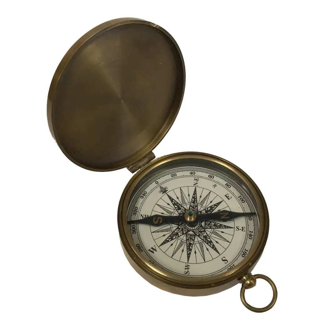 Antiqued Brass Compass